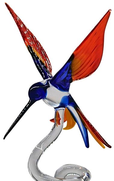 Orchideenstab Mit Schnecke - Bunt, Handgefertigt Aus Glas, Ca. 48 Cm - Deko & Stütze